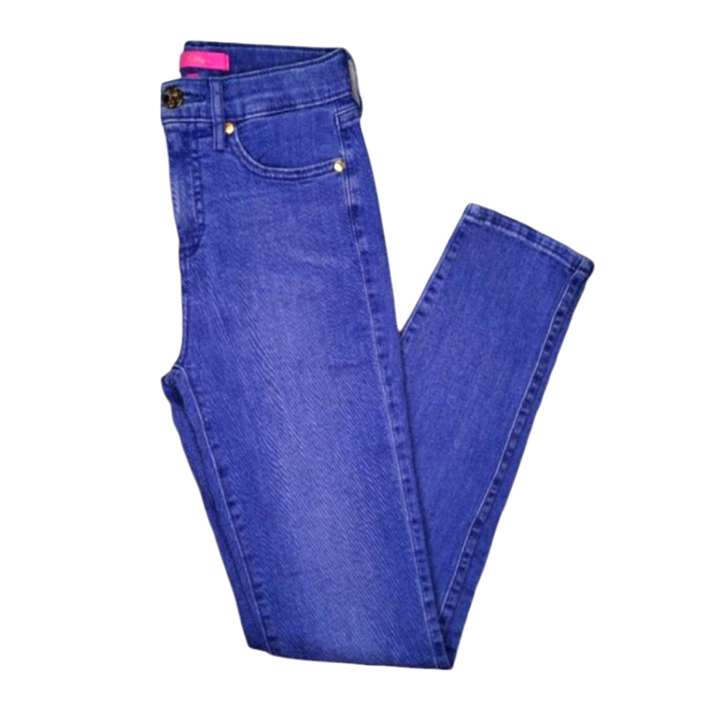 NEW Lilly Pulitzer South Ocean High Rise Skinny Jeans Size 00
